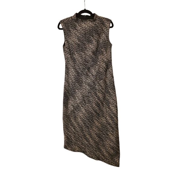 BANANA REPUBLIC Black and White Sleeveless Tweed Dress - Size 4 NWT - Picture 1 of 10